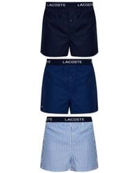 Lacoste - Three-Pack Of Cotton Boxer Shorts - Lyst
