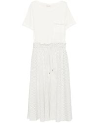 Liu Jo - Striped-Pattern Midi Dress - Lyst