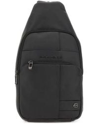 Piquadro - Rubberised Logo-Plaque Backpack - Lyst