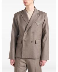 Manière De Voir - Didier Double-Breasted Pinstripe Suit Jacket - Lyst