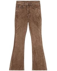 DIESEL - Pantalon Bootcut En Tissu Enduit Traité - Lyst