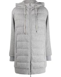 Eleventy - Bimateric Feather-down Cashmere Padded Coat - Lyst