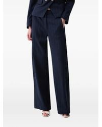 Liu Jo - Pantalones Rectos A Rayas Diplomáticas - Lyst