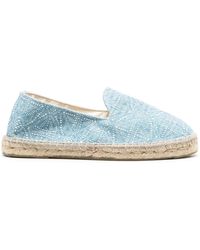 Manebí - Geometric-Pattern Raffia Espadrilles - Lyst