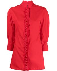 Shiatzy Chen - Blouse Met Opstaande Ronde Kraag - Lyst