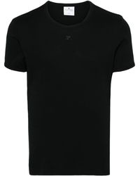 Courreges - T-Shirt mit Logo-Applikation - Lyst