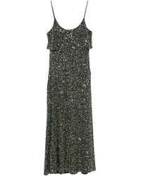 Rabanne - Robe Mi-Longue À Sequins - Lyst