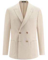 BOGGI - Double-Breasted Patch-Pockets Blazer - Lyst