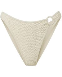 KARL LAGERFELD - Crochet-Knit Ring-Detail Bikini Bottoms - Lyst