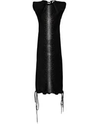The Attico - Rhinestone-Embellished Midi Dress - Lyst