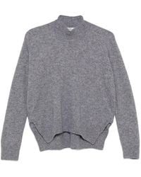 Mrz - High-Neck Side-Slit Sweater - Lyst