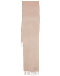 Max Mara - Logo-embroidered Fringed Cashmere Scarf - Lyst
