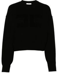 Elisabetta Franchi - Cropped-Sweatshirt Mit Logo-Stickerei - Lyst