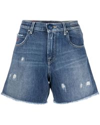 Jacob Cohen - Jeans-Shorts im Distressed-Look - Lyst