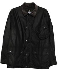 Barbour - Waxed-Cotton Corduroy-Collar Jacket - Lyst