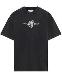 Off-White c/o Virgil Abloh - Stroke Logo-Print T-Shirt - Lyst