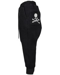Mastermind Japan - Waffle-Knit Logo-Detail Trousers - Lyst