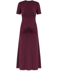 Victoria Beckham - ショートスリーブ ギャザードレス - Lyst