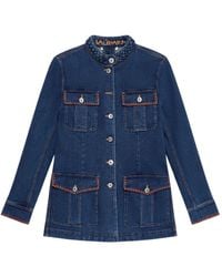 Maliparmi - Veste En Jean À Coutures Contrastantes - Lyst