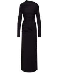 Victoria Beckham - Ruched Long-Sleeve Maxi Dress - Lyst