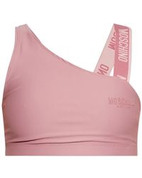 Moschino - Asymmetric Logo-Strap Top - Lyst