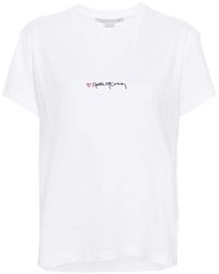 Stella McCartney - Logo-Embroidered Cotton T-Shirt - Lyst