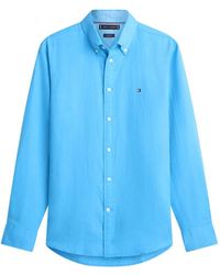 Tommy Hilfiger - Chemise Boutonnée En Coton À Logo Brodé - Lyst