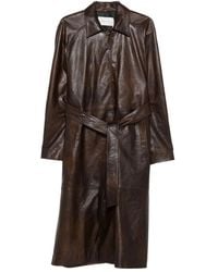Magda Butrym - Belted Leather Coat - Lyst