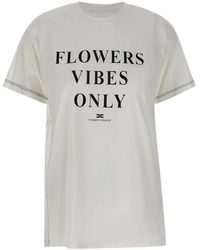 Elisabetta Franchi - Cotton T-Shirt - Lyst