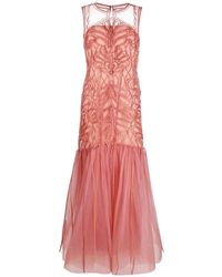 Alberta Ferretti - Crystal-Embellished Dress - Lyst
