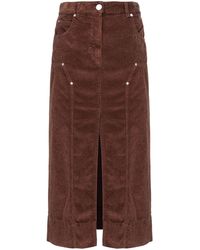 Pinko - Gregoriana Velvet Midi Skirt - Lyst