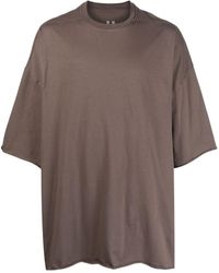 Rick Owens - Round-neck Unfinished Cotton T-shirt - Lyst