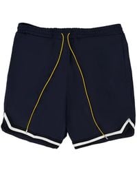 Rhude - Twill Striped-Trim Mini Shorts - Lyst