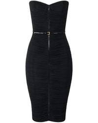 Elisabetta Franchi - Jersey Stretch Dress With Belt - Lyst