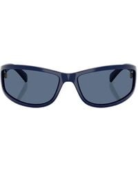 Miu Miu - Logo-Plaque Rectangle-Frame Sunglasses - Lyst