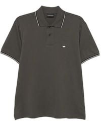 Emporio Armani - Logo Cotton Polo Shirt - Lyst