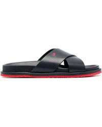 Kiton - Crossover-Strap Slip-On Sandals - Lyst