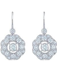 Kwiat - 18Kt Diamond Splendor Layered Cluster Drop Earrings - Lyst