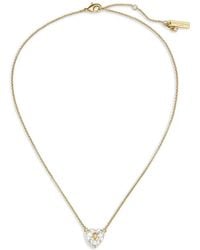 Kurt Geiger - Crystal Heart Pendant Necklace - Lyst
