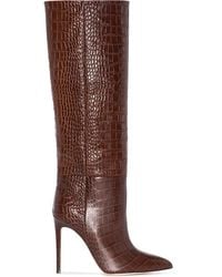 Paris Texas - 105 Mock Croc Leather Knee-High Boots - Lyst