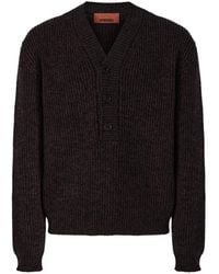 Missoni - Ribbed-Knit V-Neck Sweater - Lyst