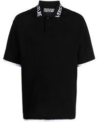 Versace - Poloshirt mit Intarsien-Logo - Lyst
