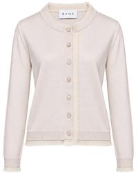 Kaos - Raw-Edge Long-Sleeve Cardigan - Lyst