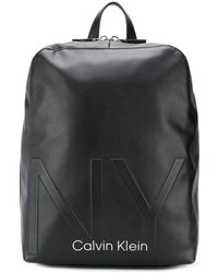 calvin klein black backpack purse