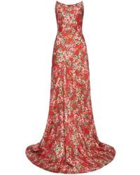 Markarian - Robe Longue En Soie Tallulah À Fleurs - Lyst