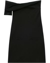 Courreges - Twist-Front Off-Shoulder Crepe Minidress - Lyst