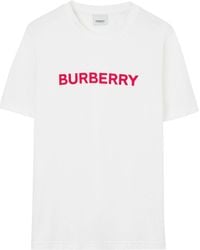 Burberry - Logo Cotton T-shirt - Lyst