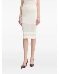 GAUDI - Pointelle-Scalloped Midi Skirt - Lyst