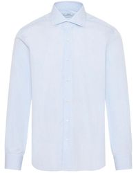 Barba Napoli - Micro-Stripe Shirt - Lyst