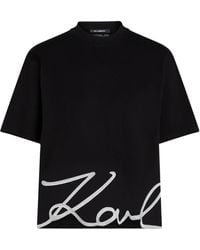 Karl Lagerfeld - Karl T-Shirt Mit Signature-Saum - Lyst